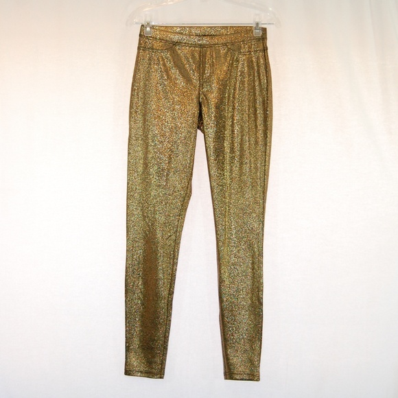 SOLD -- Hue Gold Shimmer Leggings (NWT) - Picture 7 of 8
